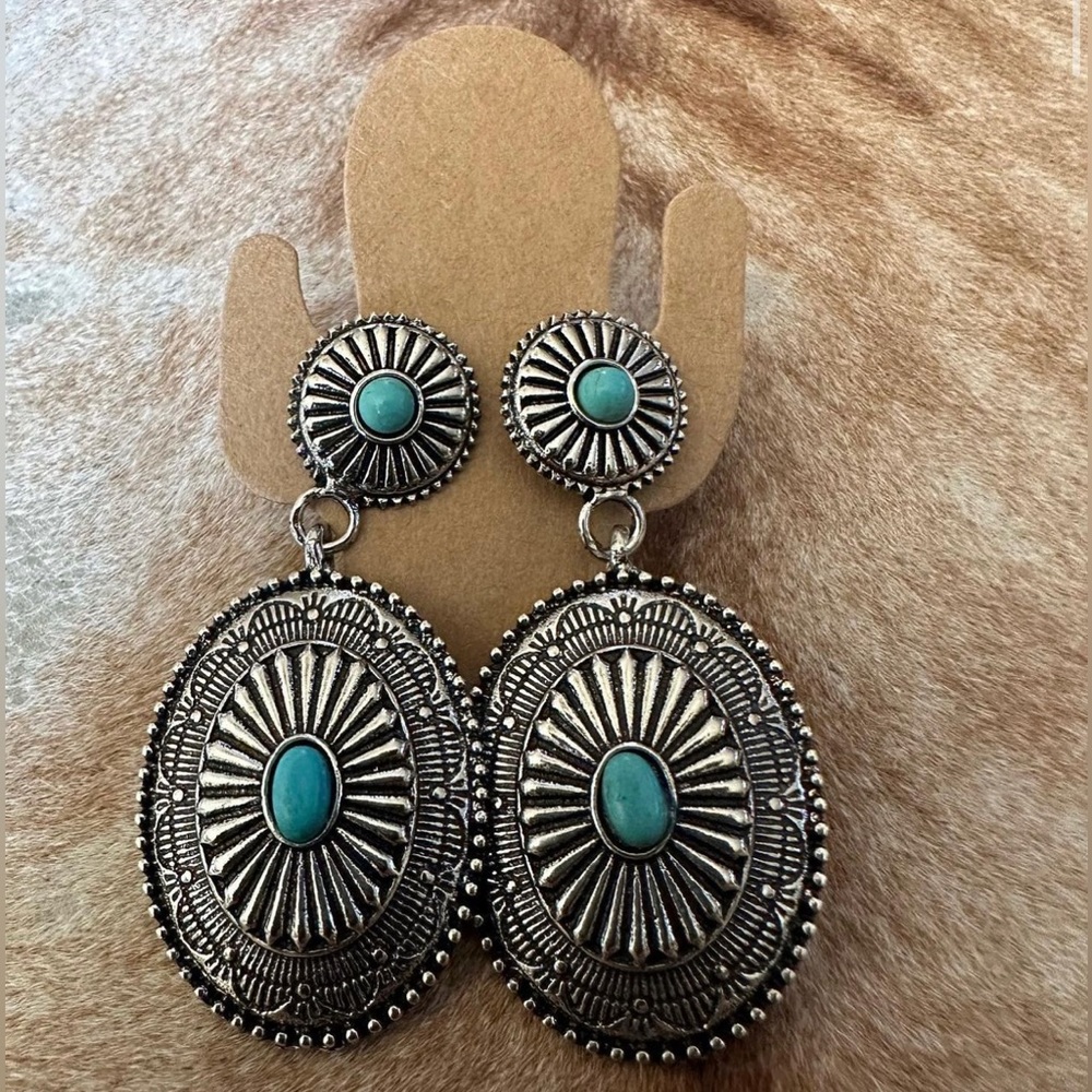 Concho western earrings (brand new)